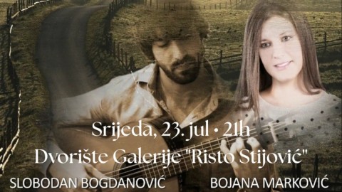 Koncert dua Bogdanović – Marković u dvorištu Galerije “Risto Stijović” thumb2.jpg